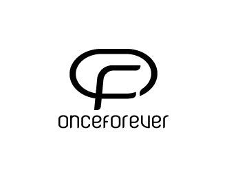 周金進的英文:onceforever  +中文:萬姿艾唯logo設計