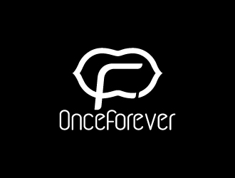 周金進的英文:onceforever  +中文:萬姿艾唯logo設計