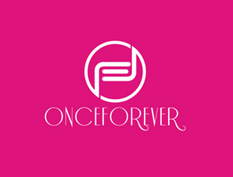 郭慶忠的英文:onceforever  +中文:萬姿艾唯logo設計