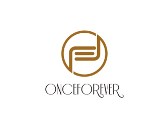 郭慶忠的英文:onceforever  +中文:萬姿艾唯logo設計