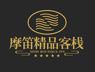 潘樂的摩笛精品客棧標志logo設(shè)計